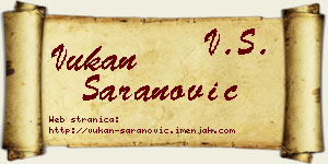 Vukan Šaranović vizit kartica